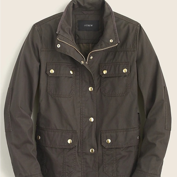 J. Crew Olive Green Downtown Field Jacket Utility Jacket - Picture 5 of 5